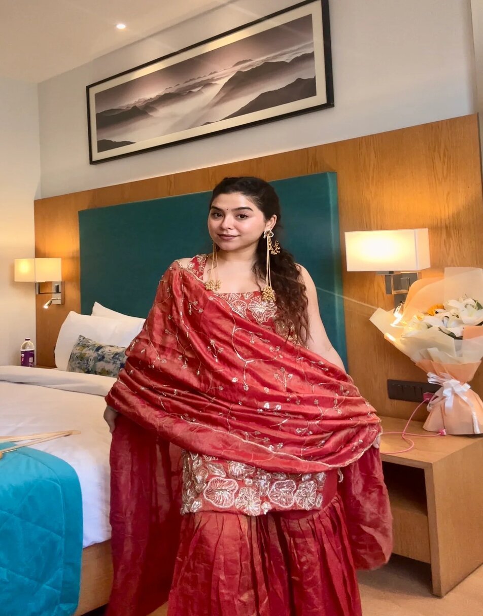 Phuleri hand work sharara set