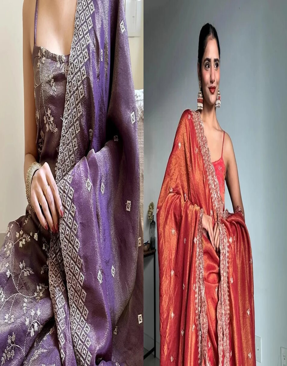 Purple tissue sharara and Orange sharara