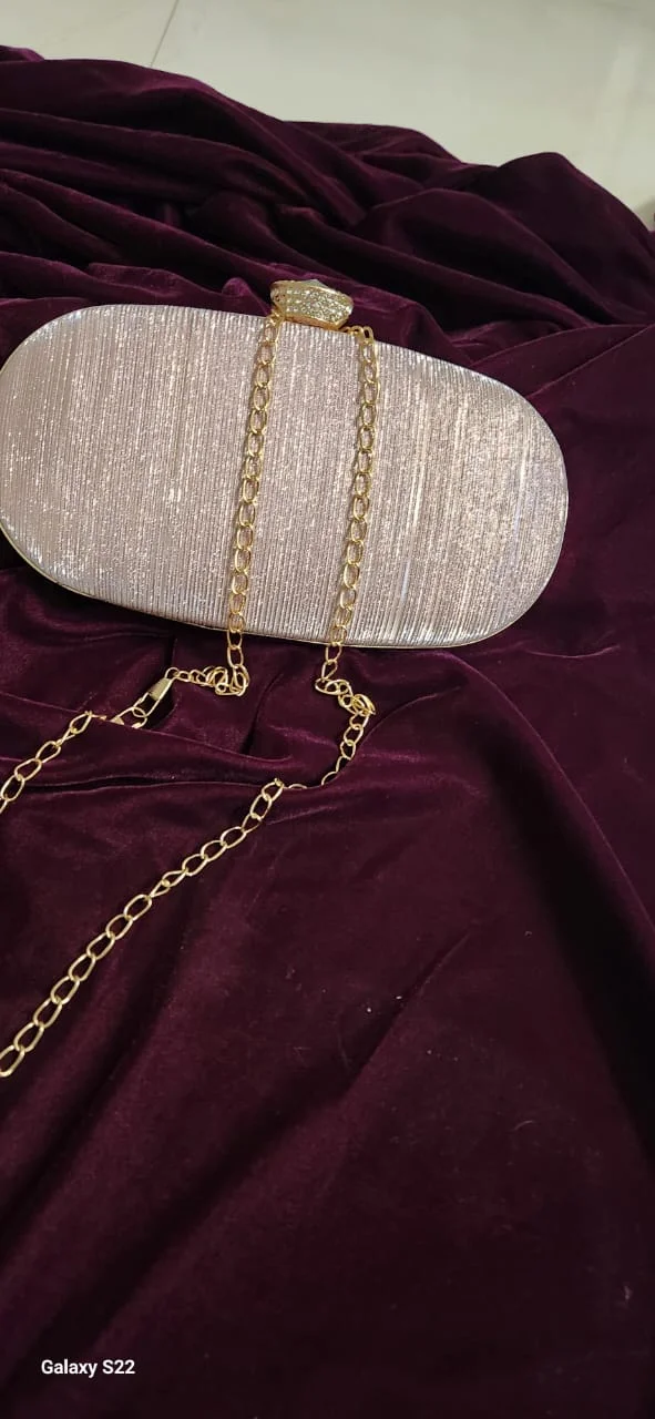 Rose gold box clutch