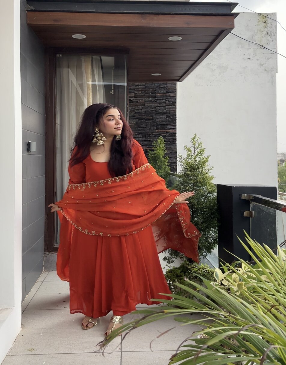 Kathai anarkali suit