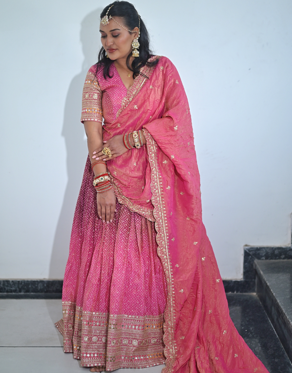 Bandhani lehenga choli