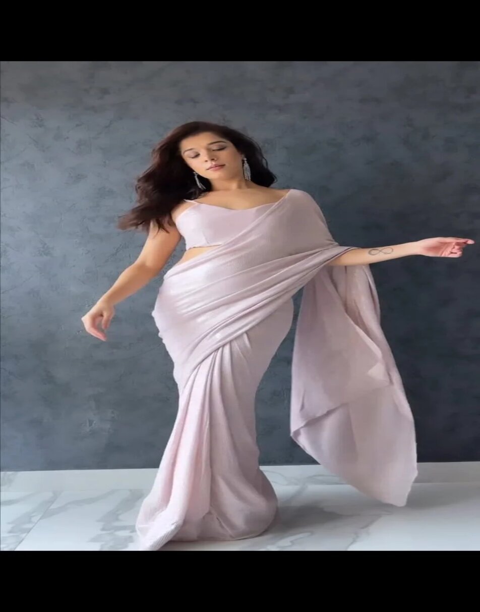 Light Purple Sequin Saree