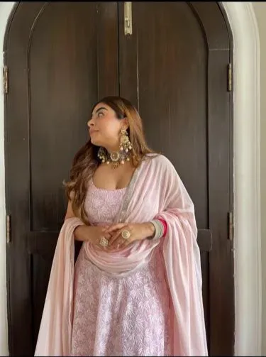 Pink Emroidered Lehenga