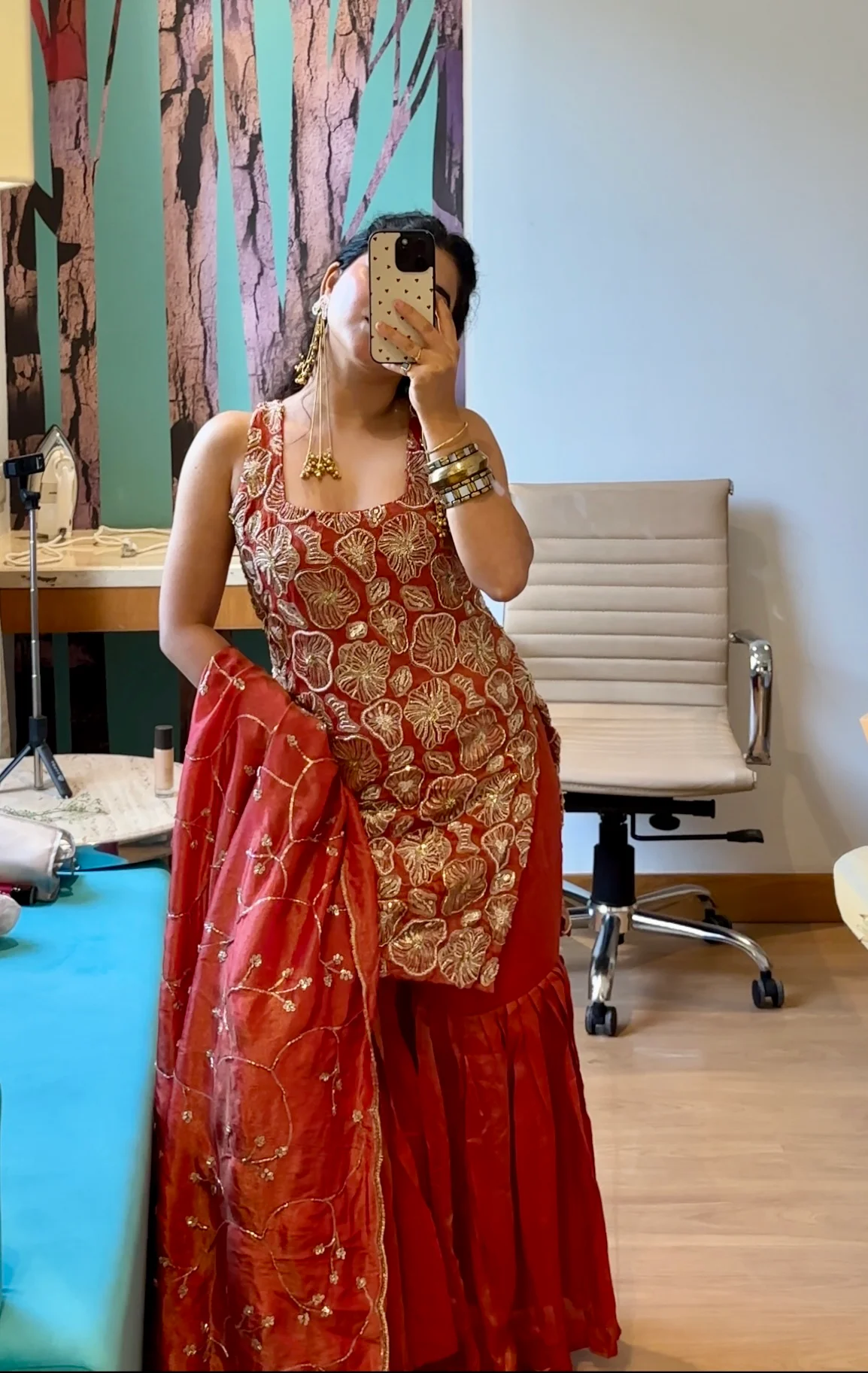 Phuleri hand work sharara set