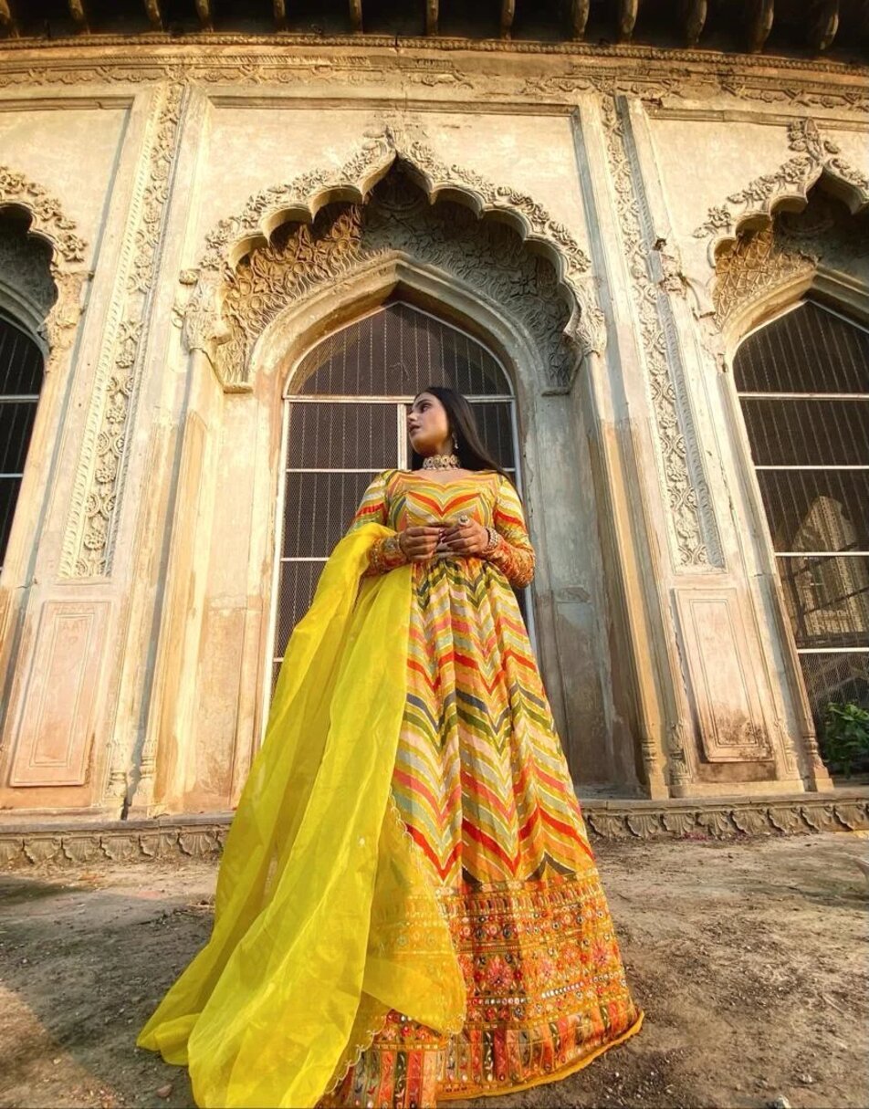 Yellow Embroidered Lehenga